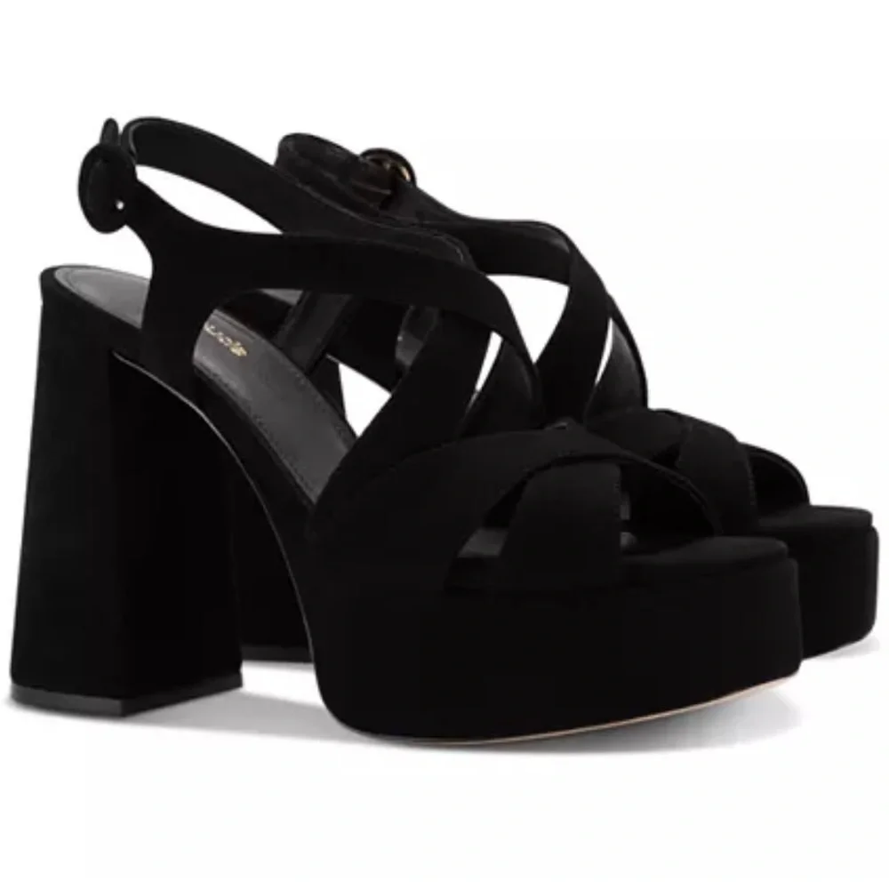 🌹LARROUDE🌹 Bee Platform Sandals Black Size: 8.5
